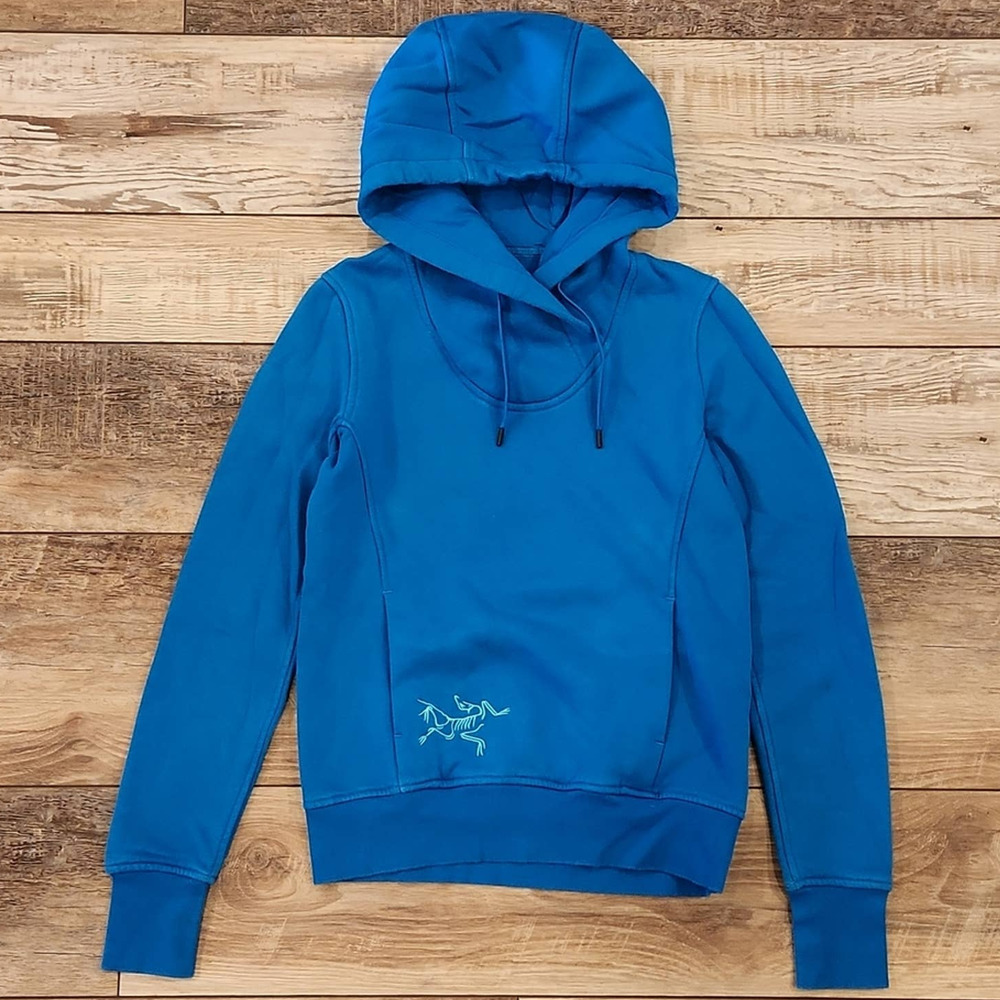 ARCTERYX Bright Blue Hoodie Sweatshirt Small
